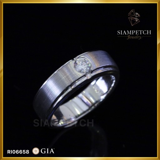 แหวนเพชรชาย 0.23 กะรัต สี 99 ใบเซอร์ GIA RI06658