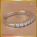 แหวนแถวเพชแท้ ดีไซน์เพชรครึ่งวงฝังบนตัวเรือนทองคำขาว 18K SE01487