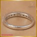 แหวนแถวเพชแท้ ดีไซน์เพชรครึ่งวงฝังบนตัวเรือนทองคำขาว 18K SE01487