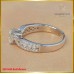 แหวนเพชรแท้ เม็ดยอด 0.50 กะรัต สี99 VS2 ฝังบน ตัวเรือนทองคำขาว 18K SE01490