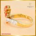 แหวนเพชรแท้ สี96 ประดับ พลอยพัดพารัดชา ฝังตัวเรือนทอง18K SE0149