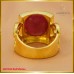 แหวนทับทิมพม่า เผาใหม่ ประดับเพชรแท้ ฝังตัวเรือนทอง 18K SE01533