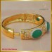 กำไลหยก ล้อมประดับเพชรแท้  สี98 ตัวเรือนทอง18K SE01541