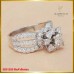 แหวนเพชแท้ ดีไซน์ชูเม็ดยอด 0.37 กะรัต ล้อมเพชร ฝังบนตัวเรือนทองคำขาว 18K SE01559