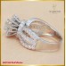 แหวนเพชแท้ ดีไซน์ชูเม็ดยอด 0.37 กะรัต ล้อมเพชร ฝังบนตัวเรือนทองคำขาว 18K SE01559
