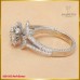 แหวนเพชแท้ ดีไซน์Halo สี99 ล้อมเพชรสุดเก๋  ฝังบนตัวเรือนทองคำขาว 18K SE01563