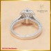 แหวนเพชแท้ ดีไซน์Halo สี99 ล้อมเพชรสุดเก๋  ฝังบนตัวเรือนทองคำขาว 18K SE01563