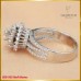 แหวนเพชแท้ ดีไซน์Halo สี98 ล้อมเพชรสุดเก๋  ฝังบนตัวเรือนทองคำขาว 18K SE01565