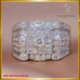 แหวนเพชร สี99 ทรงหน้ากว้าง บนตัวเรือนทองคำขาว 18K SE01585