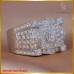 แหวนเพชร สี99 ทรงหน้ากว้าง บนตัวเรือนทองคำขาว 18K SE01585