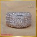 แหวนเพชร สี100 ทรงหน้ากว้าง บนตัวเรือนทองคำขาว 18K SE01588