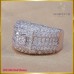แหวนเพชร สี100 ทรงหน้ากว้าง บนตัวเรือนทองคำขาว 18K SE01588