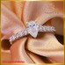 แหวนเพชรแท้ เพชรหยดน้ำ 0.50 กะรัต สี 100 ล้อมเพชร ฝังตัวเรือนทองคำขาว 18K SE01590