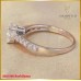 แหวนเพชรแท้ เพชรหยดน้ำ 0.50 กะรัต สี 100 ล้อมเพชร ฝังตัวเรือนทองคำขาว 18K SE01590