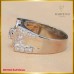แหวนเพชรแท้ ดีไซน์ หน้ากว้าง เพชรสี100 ฝังบน ตัวเรือนทองคำขาว 18K SE01602