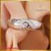 แหวนเพชแท้ ดีไซน์เก๋ ฝังบนตัวเรือนทองคำขาว18K SE01686