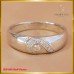 แหวนเพชแท้ ดีไซน์เก๋ ฝังบนตัวเรือนทองคำขาว18K SE01686