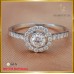 แหวนเพชรแท้ ดีไซน์สุดเรียบ ฝังบนตัวเรือนทองคำขาว 18K SE01705