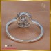 แหวนเพชรแท้ ดีไซน์สุดเรียบ ฝังบนตัวเรือนทองคำขาว 18K SE01705