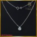 สร้อยคอ พร้อมจี้ เพชรเม็ดเดี่ยว สุดเรียบฝังบน ตัวเรือนทองคำขาว 18K SE01707