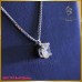 สร้อยคอ พร้อมจี้ เพชรเม็ดเดี่ยว สุดเรียบฝังบน ตัวเรือนทองคำขาว 18K SE01707
