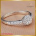 แหวนเพชรแท้ ฝังบนตัวเรือนทองคำขาว 18K SE01716