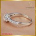 แหวนเพชรแท้ ฝังบนตัวเรือนทองคำขาว 18K SE01716