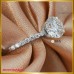 แหวนเพชรแท้ ดีไซน์เรียบ ฝังบนตัวเรือนทองคำขาว 18K SE01737