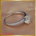 แหวนเพชรแท้ ดีไซน์เรียบ ฝังบนตัวเรือนทองคำขาว 18K SE01737