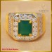 แหวนมรกต ล้อมเพชรแท้ ฝังบนตัวเรือนทอง18K SE01738