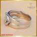 แหวนเพชรแท้ ดีไซน์ รูปตัวCC เพชรสี100 ฝังบน ตัวเรือนทองคำขาว 18K SE0291