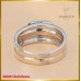 แหวนเพชรแท้ ดีไซน์ รูปตัวCC เพชรสี100 ฝังบน ตัวเรือนทองคำขาว 18K SE0291