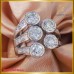 แหวนเพชรแท้ ดีไซน์ฝังสอดหน้ากว้าง ฝังบน ตัวเรือนทองคำขาว 18K SE0392