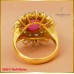 แหวนทับทิม ล้อม สี 97 เพชรแท้ ฝังตัวเรือนทอง 18K SE0617