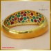 กำไลพลอยหลากสี ประดับเพชรแท้  สี98 ตัวเรือนทอง18K SE0628