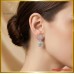 ต่างหูเพชรแท้ สี100 ดีไซน์ระย้า สุดเก๋ ตัวเรือนทองคำขาว 18K SE0660