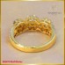 แหวนแถวเพชรแท้ รูปดอกไม้ สุดเก๋ ฝังตัวเรือนทอง 18K SE0675