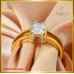 แหวนเพชรแท้ เม็ดเดี่ยว 0.48 กะรัต สี96 ฝังตัวเรือนทอง18K SE0693