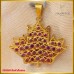 จี้พลอยสีชม สุดน่ารัก ที่ฝังลงบนตัวเรือน ทอง 18K SE569