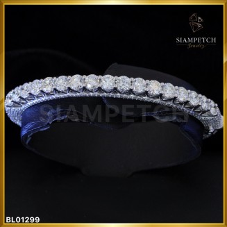 กำไลเพชรแถว 8.30 กะรัต สี 100 ตัวเรือน white gold 18k BL01299