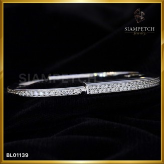 กำไลเพชรแท้ 2.34 กะรัต สี 100 ตัวเรือน white gold 18k BL0139