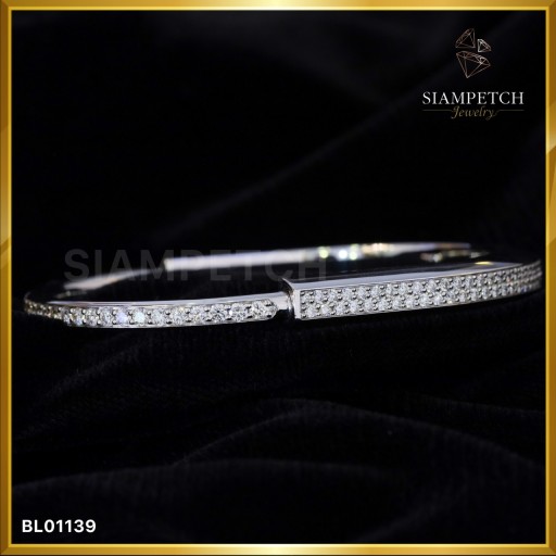กำไลเพชรแท้ 2.34 กะรัต สี 100 ตัวเรือน white gold 18k BL0139