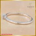 แหวนเพชรแท้ สี 100 สไตล์มินิมอล ฝังบนตัวเรือนทองคำขาว 18K SE01405
