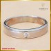 แหวนเพชรแท้ สุดเรียบ ฝังบนตัวเรือน ทองคำขาว 18K SE0600